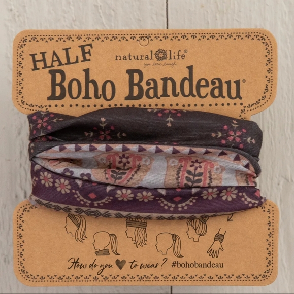 NWT Natural Life Boho Bandeau (Full Size) in Mocha Tulips - Picture 3 of 12